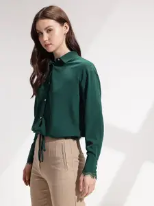 her by invictus Lace Detail Casual Shirt