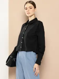 her by invictus Drop-Shoulder Pure Cotton Casual Shirt