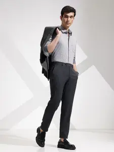 INVICTUS Slim Fit Opaque Micro Checks Pure Cotton Formal Shirt