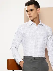 INVICTUS Pure Cotton Slim Fit Opaque Checked Formal Shirt