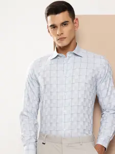 INVICTUS Slim Fit Opaque Checked Pure Cotton Formal Shirt