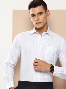 INVICTUS Slim Fit Opaque Checked Pure Cotton Formal Shirt
