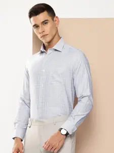 INVICTUS Slim Fit Opaque Checked Pure Cotton Formal Shirt