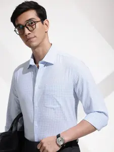 INVICTUS Slim Fit Micro Checks Opaque Formal Shirt