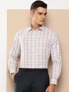 INVICTUS Slim Fit Opaque Checked Pure Cotton Formal Shirt