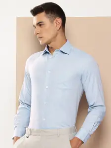 INVICTUS Slim Fit Micro Checks Opaque Pure Cotton Formal Shirt