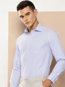 INVICTUS Slim Fit Opaque Checked Pure Cotton Formal Shirt