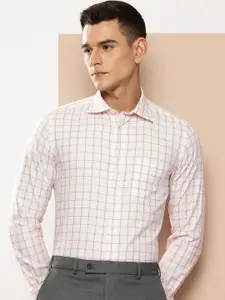 INVICTUS Pure Cotton Slim Fit Checked Formal Shirt