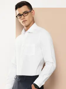 INVICTUS Pure Cotton Self Design Slim Fit Opaque Formal Shirt