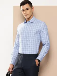 INVICTUS Pure Cotton Slim Fit Checked Formal Shirt