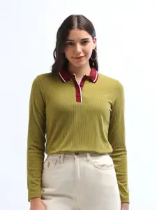 U.S. Polo Assn. Women Women Polo Collar Pockets T-shirt