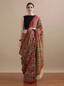 Jaipur Kurti Women Ethnic Printed Pure Cotton Saree