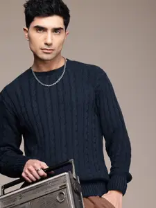 The Roadster Lifestyle Co. Men Cable Knit Pullover