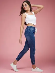 Miss Chase Women Mid-Rise Relaxed Fit Heavy Fade Stretchable Jeans