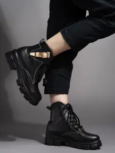 Roadster Women Block Heel Mid-Top Chunky Regular Boots