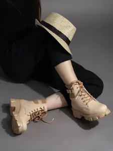 The Roadster Lifestyle Co. Women Round Toe Block Heel Chunky Boots