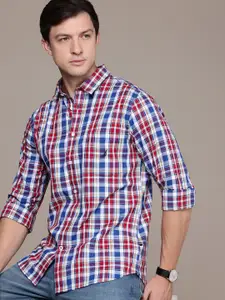 Nautica Premium Slim Fit Tartan Checked Pure Cotton Casual Shirt