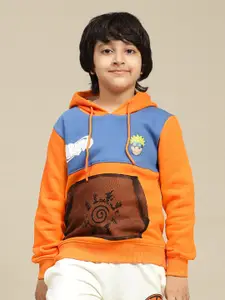 Kids Ville Boys Graphic Printed Regular Fit Hooded Sweatshirt