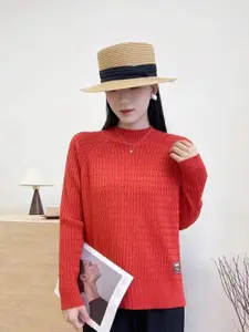 KPOP Women Self Design Long Sleeves Top