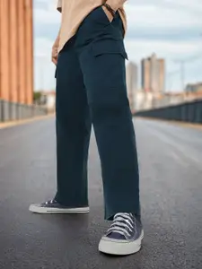 Urbano Fashion Men Loose Baggy Fit Pure Cotton Cargo Trouser