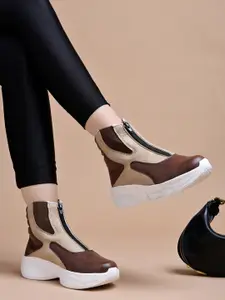 Shoetopia Women Platform-Heeled Chelsea Boots