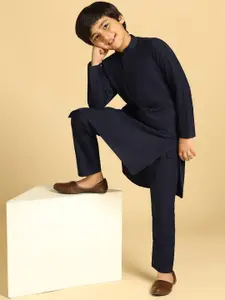 KISAH Boys Mandarin Collar Kurta with Pyjama