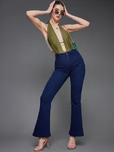 Miss Chase Women Bootcut High-Rise Stretchable Jeans