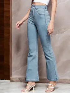 Miss Chase Women Bootcut High-Rise Light Fade Stretchable Jeans