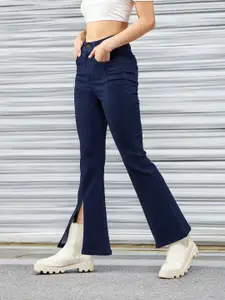 DOLCE CRUDO Women Bootcut High Rise Clean look Regular Stretchable Denim Jeans