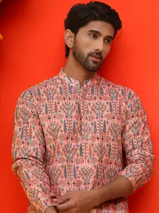 Anouk Floral Printed Cotton Straight Kurta