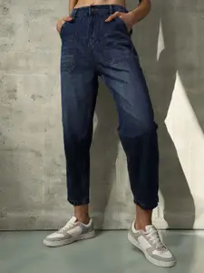 High Star Women Carpenter Fit High-Rise Light Fade Jeans