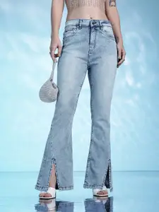 bebe Women Bootcut Heavy Fade Stretchable Jeans