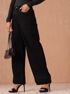 all about you Women Wide Leg High-Rise Light Fade Stretchable Jeans