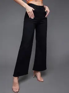 Miss Chase Women Wide Leg High-Rise Stretchable Jeans