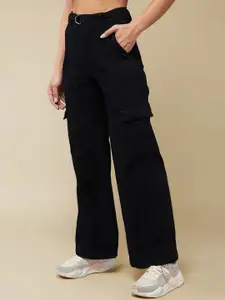 Miss Chase Women Wide Leg High-Rise Stretchable Jeans