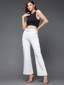 Miss Chase Women Wide Leg High-Rise Stretchable Jeans