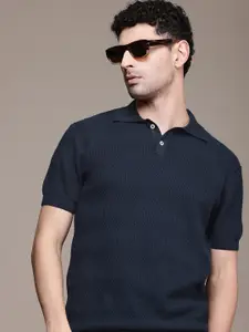 French Connection Men Polo Collar Bio Finish Pure Cotton T-shirt