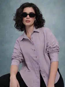 The Roadster Life Co. Pure Cotton Drop-Shoulder Sleeves Regular Fit Casual Shirt