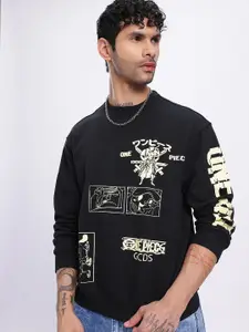 UNRL Graphic Printed Fleece Sweatshirt