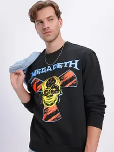 UNRL Printed Relaxed Fleece Sweatshirt