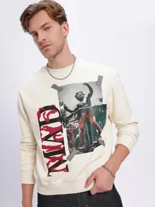 UNRL Photographic Printed Fleece Sweatshirt