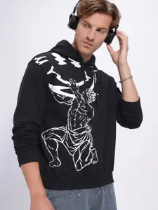 UNRL Printed Hooded Sweatshirt