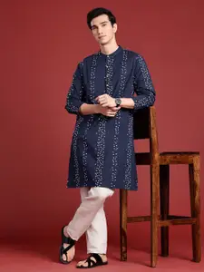 Anouk Men Bandhani Printed Pure Cotton Kurta