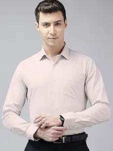 Van Heusen Slim Fit Textured Self Design Pure Cotton Formal Shirt