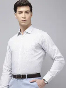 Van Heusen Slim Fit Printed Pure Cotton Formal Shirt
