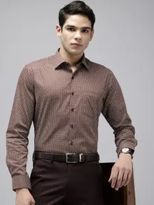 Van Heusen Pure Cotton Slim Fit Floral Printed Opaque Formal Shirt