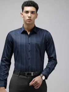 Van Heusen Pure Cotton Slim Fit Opaque Striped Formal Shirt