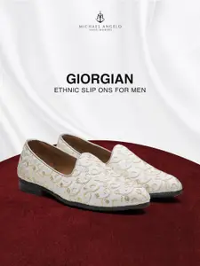 MICHAEL ANGELO Men Woven Design Mojaris