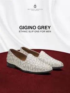 MICHAEL ANGELO Men Textured Casual Mojaris