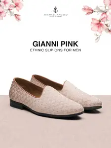 MICHAEL ANGELO Men Woven Design Mojaris